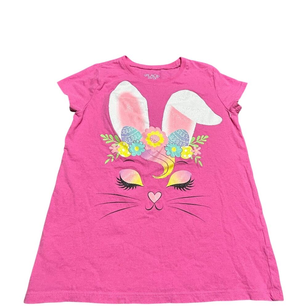 Children's Place girls size M 7/8 Easter Bunny graphic tee